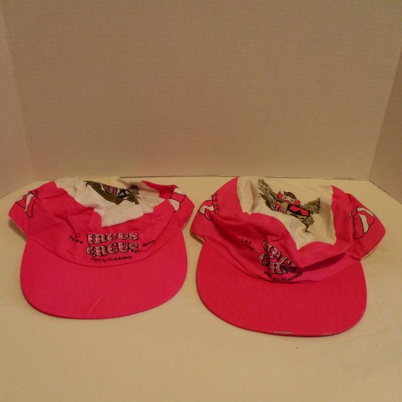 Circus Circus Las Vegas Casino Pink White Blue Hip Pack Painter Hat Bundle - Picture 4 of 14